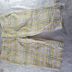 Hurley Yellow and Green Plaid Bermuda  Shorts SZ 3